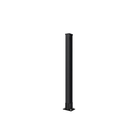 Mondaria 3.8 FT Aluminum Fence Posts for Fence Installation, Above Ground Metal Post Kit with Base Plate, Set of 1