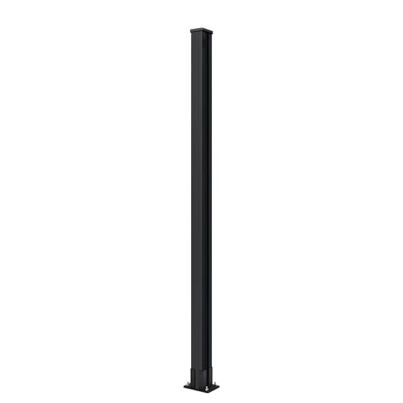 Mondaria 6.1 FT Aluminum Fence Posts for Fence Installation, Above Ground Metal Post Kit with Base Plate, Set of 1