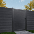 thumbnail image 1 of Mondaria 6 Feet×6 Feet Semi-enclosed Privacy Fence, Outdoor Wood Plastic Composite Fence Panel, Waterproof Security Barriers Fencing (Gray with 1 Post), 1 of 9