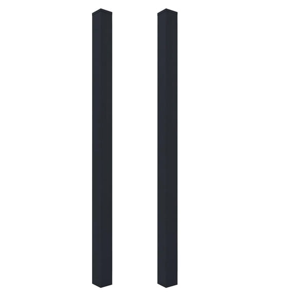 Mondaria 8 ft Aluminum Gate Post, In-Ground Fence Post for Privacy Fence Gates, Weather-Resistant, 2 Pack. Black