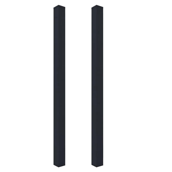 Mondaria 8 ft Aluminum Gate Post, In-Ground Fence Post for Privacy Fence Gates, Weather-Resistant, 2 Pack. Black