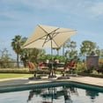 thumbnail image 1 of Mondawe 10' x 6'5 Patio Umbrella Taupe Rectangular Market Umbrella, 1 of 9