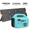 thumbnail image 1 of Mondawe 1000W Portable Power Station 1024Wh 6000mAh Solar Generator Power Supply with AC Outlet and Solar Panel for Camping, 1 of 8
