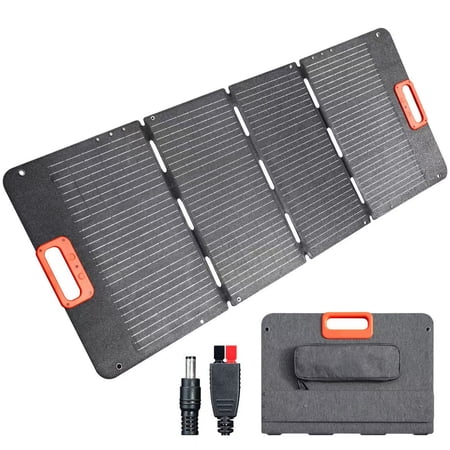 Mondawe 100W Portable Solar Panel for Power Station IP67 Water Foldable Solar Panel for Camping, RVs, Hiking