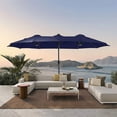 thumbnail image 1 of Mondawe 15FT Double-Head Solar Patio Umbrella with RGB LED Lighting System, UV & Water-Resistant for outdoor, 1 of 10