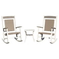 thumbnail image 1 of Mondawe 3-Piece Outdoor Rocking Set - Oversized HDPE Wicker Rockers for Adults, 300lbs Capacity, 1 of 7
