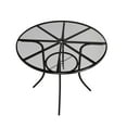 thumbnail image 1 of Mondawe 36"x 36" Steel Mesh Round Outdoor Dining Table 4-6 Seats with 1.9 inch umbrella hole for Porch Gathering, Afternoon Tea, 1 of 8