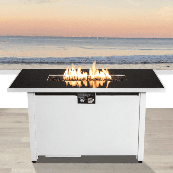 Mondawe 43 Inch 50000 BTU Propane Fire Pit Table for Outside Patio and Garden