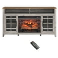 thumbnail image 1 of Mondawe 55 inch TV Media Stand with Electric Fireplace KD Inserts Heater,Gray Wash Color, 1 of 8
