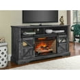thumbnail image 1 of Mondawe 60 Inch Electric Fireplace Entertainment Center With Door Sensor-Dark Rustic Oak, 1 of 7