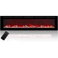 thumbnail image 1 of Mondawe 72 Inch Electric Fireplace Recessed and Wall Mounted, LED Linear Fireplace with Remote Control Ultra-Thin and Low Noise 1500W Adjustable 6 Flame Options, Timer, 1 of 11