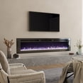 thumbnail image 1 of Mondawe 72" Electric Fireplace Inserts Recessed and Wall Mounted, Fireplace with Remote Control and Adjustable Flame Color, 750/1500W, Black, 1 of 10