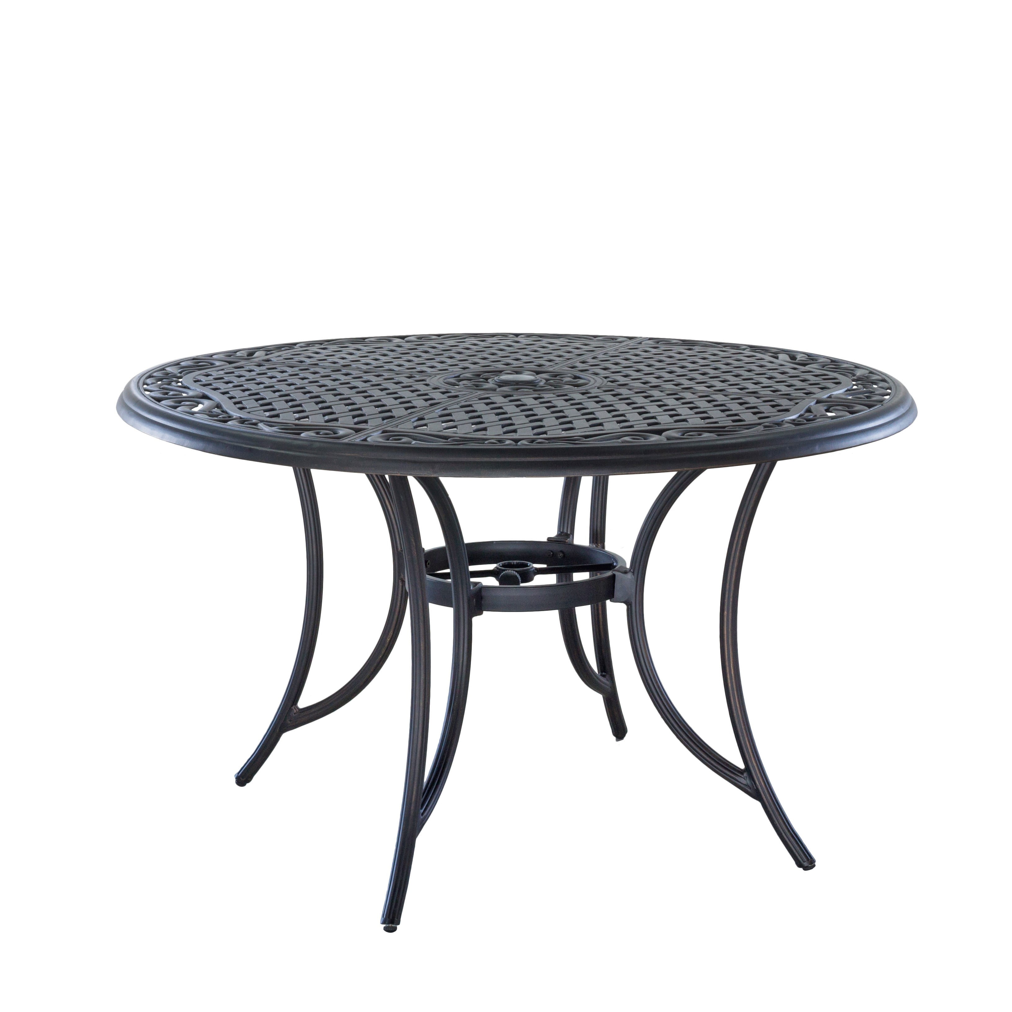 Mondawe Balcony 48 in Round Cast Thickened Aluminum Metal Outdoor