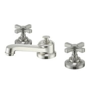 Mondawe Bathroom Faucets 3 Hole Brushed Nickel, 8" Widespread Bathroom Sink Faucet 2 Handles Kitchen Faucets with Hose