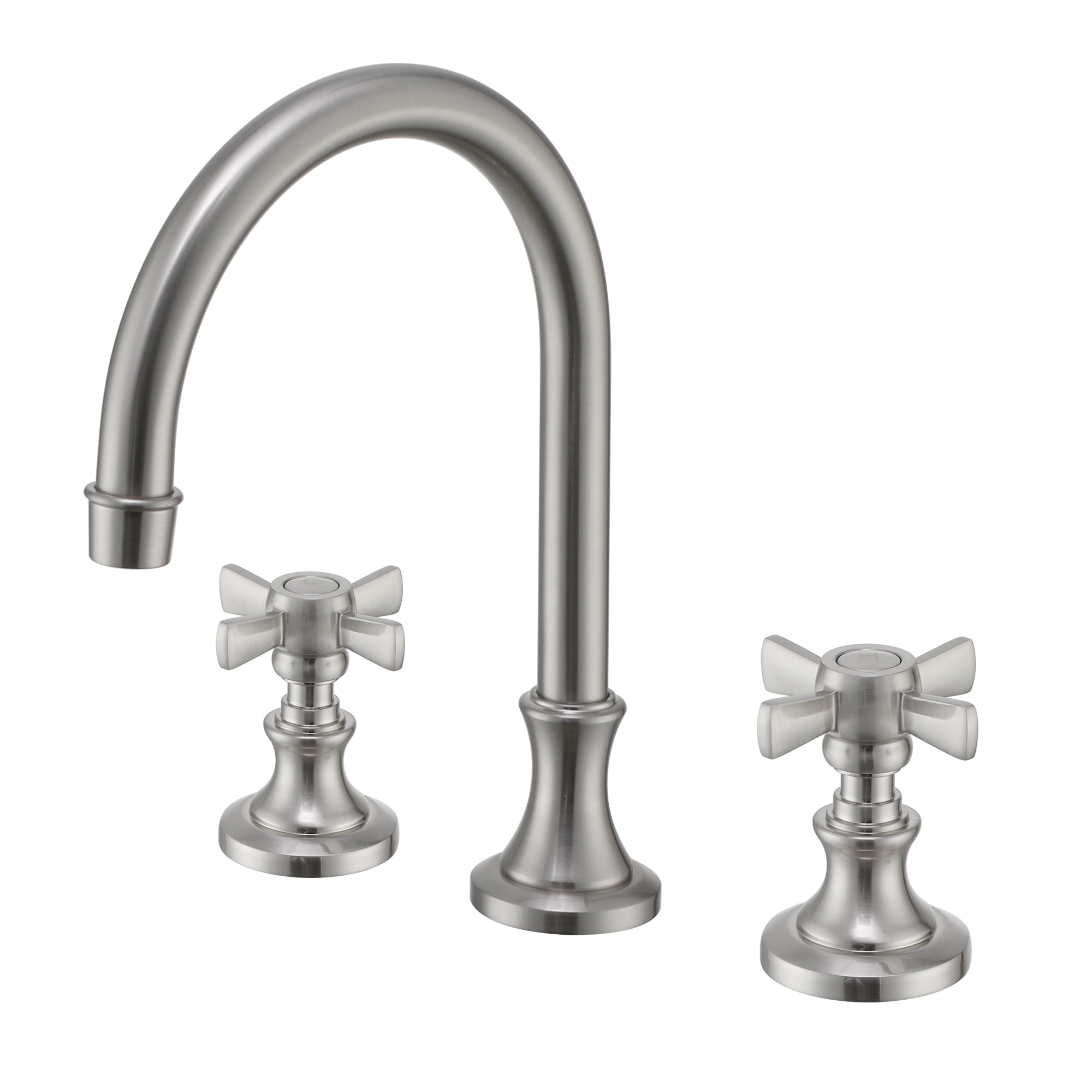 Brushed Nickel 8" Widespread 2-Handle Bathroom Faucet