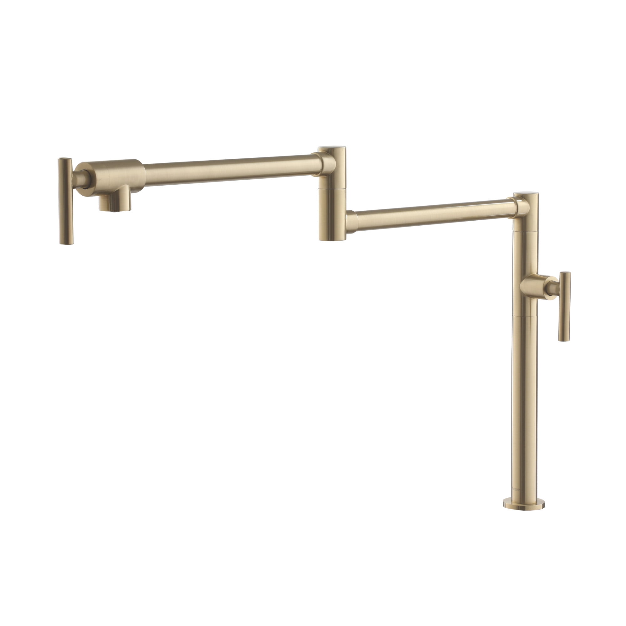 Mondawe Brass Industrial Kitchen Faucet, 360Degree Swivel Spout, Free