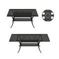 thumbnail image 1 of Mondawe Extendable 60-80 inch Cast Aluminum Outdoor Dining Table, Scalable Rectangular Table with 2" Umbrella Hole & Foot Pads, 1 of 6