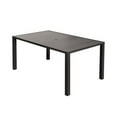 thumbnail image 1 of Mondawe Outdoor Dining Table for 6 Person, Rectangular Slatted Metal Patio Table with Umbrella Hole, 1 of 3