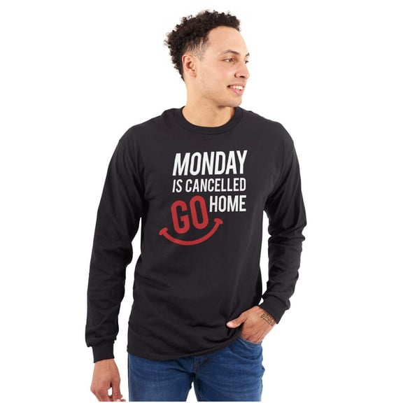 Monday Cancelled Go Home Weekend Vibe Plus Size Long Sleeve Graphic Tee Shirt Brisco Brands 2X