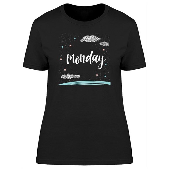 Monday Cool Starry Sky T-Shirt Women -Image by Shutterstock, Female Large