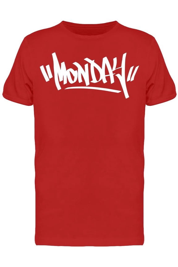 Monday Day Graffiti T-Shirt Men -Image by Shutterstock, Male Small