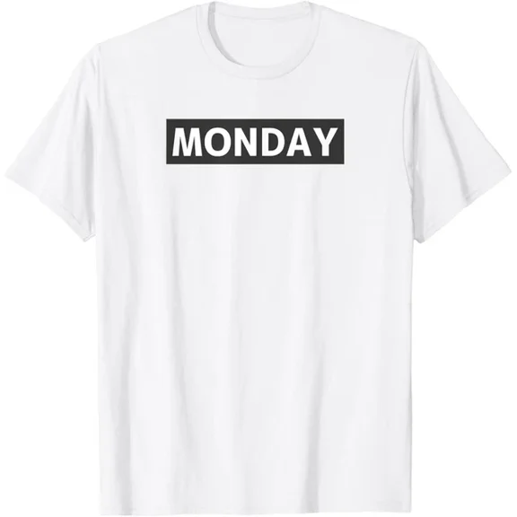 Monday Day Of Week Minimal Design T-shirt