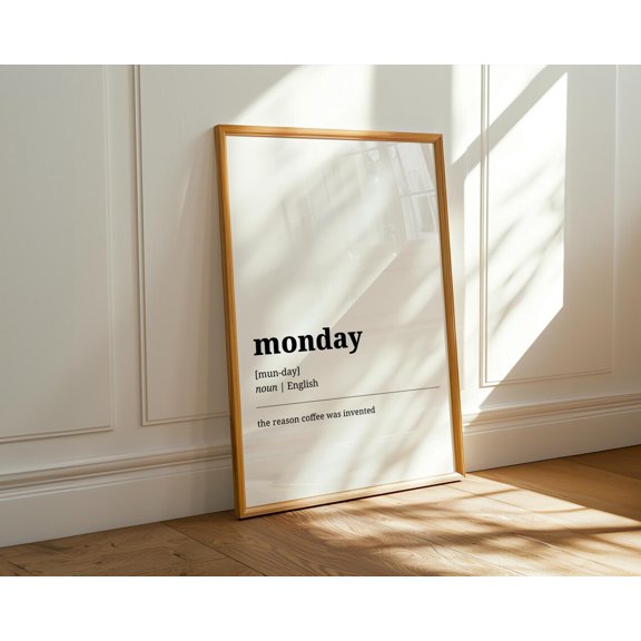 Monday Definition Home Office House Wall Decor