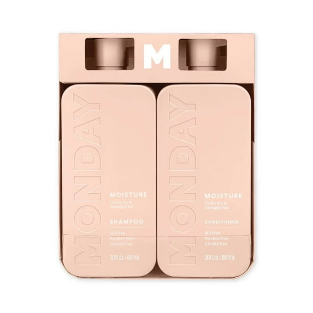 MONDAY Haircare Moisture Shampoo & Conditioner, 30 Oz Bottles (2 Pack