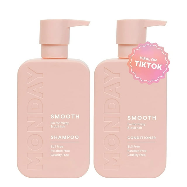 Monday Haircare Smooth Shampoo and Conditioner Set, 30 fl oz Each, SLS