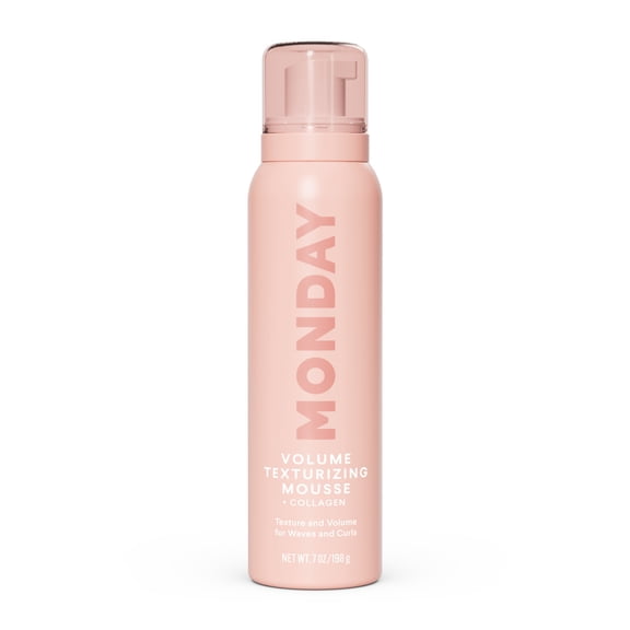 MONDAY Haircare VOLUME Texturizing Mousse with Hydrolysed Collagen for Instant Texture & Volume, 7 oz