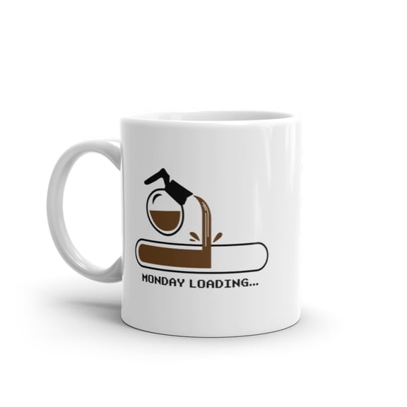 Monday Loading Mug Funny Sarcastic Load Bar Coffee Pot Graphic Novelty Cup - 11oz