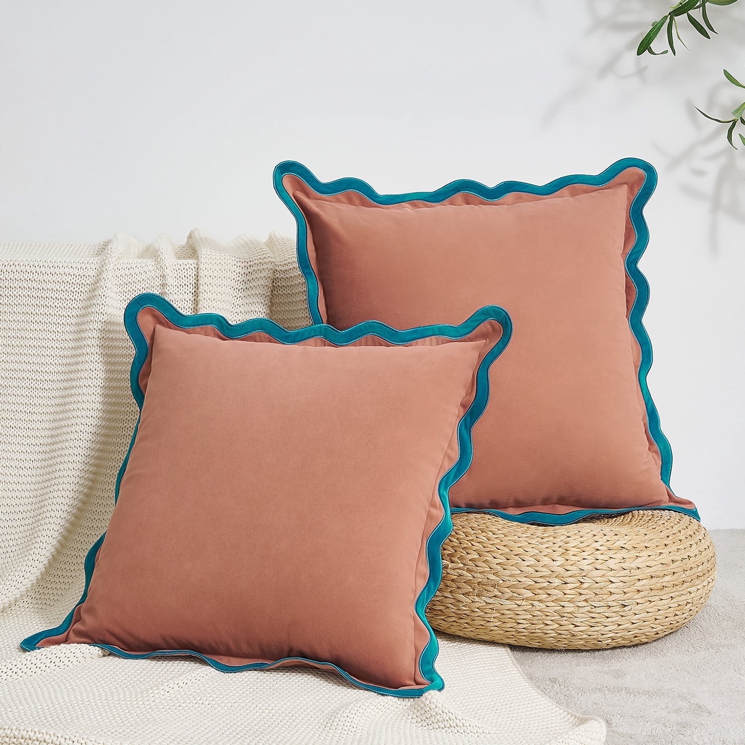 MONDAY MOOSE Soft Microfiber Throw Pillow Inserts, Set Of 2, 18x18 Inch, Square Pillows For Couch And Bed