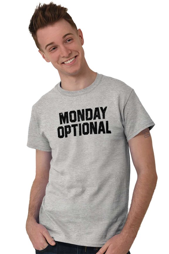 Monday Optional Work Week Weekend Men's Graphic T Shirt Tees Brisco Brands X