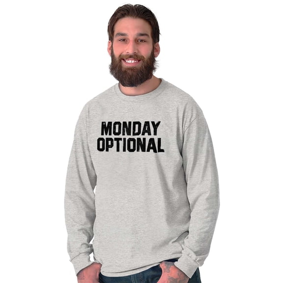 Monday Optional Work Week Weekend Plus Size Long Sleeve Graphic Tee Shirt Brisco Brands 3X