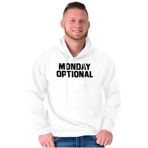 Monday Optional Work Week Weekend Unisex Plus Fleece Graphic Hoodie Brisco Brands 3X