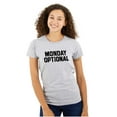 thumbnail image 1 of Monday Optional Work Week Weekend Womens Slim Fit Graphic Tee Brisco Brands M, 1 of 5