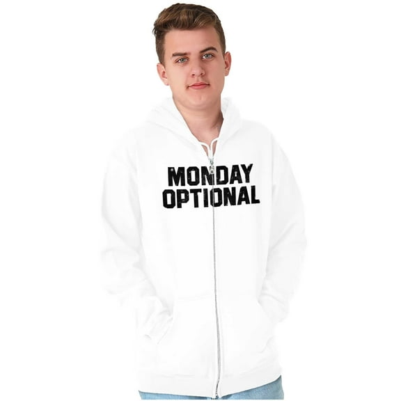 Monday Optional Work Week Weekend Zip Up Hoodie Men's Women's Brisco Brands S