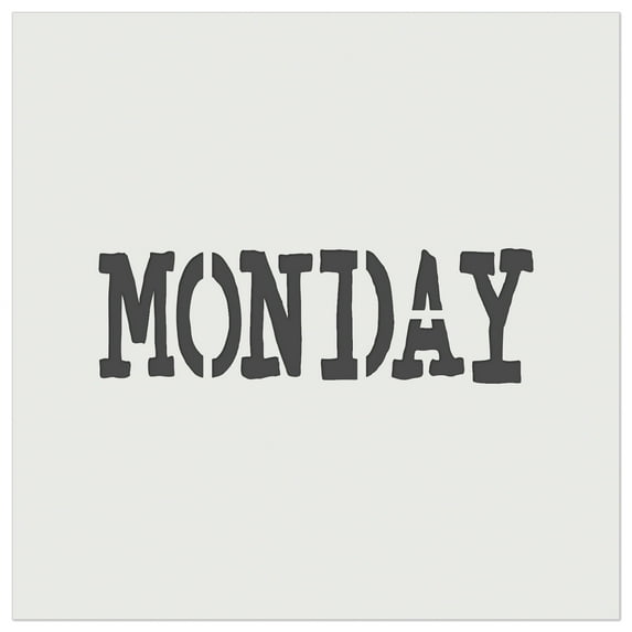 Monday Text DIY Cookie Wall Craft Stencil - 5.5 Inch