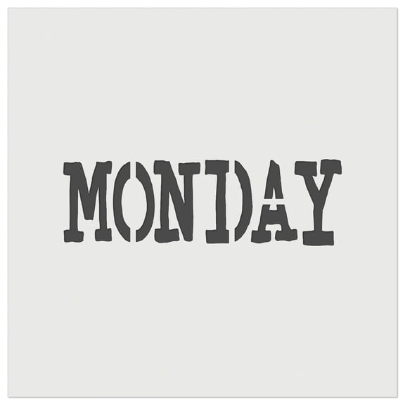 Monday Text DIY Cookie Wall Craft Stencil - 5.5 Inch