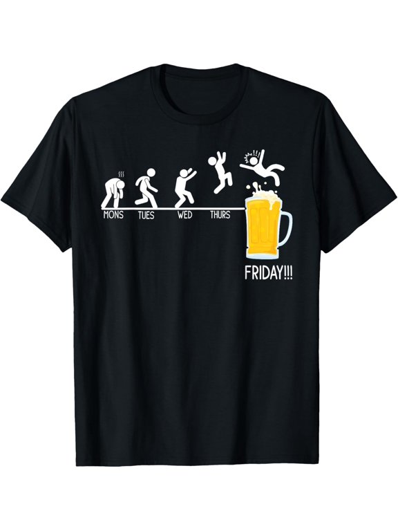 t-shirt Monday Tuesday Wednesday Thursday Friday Funny Beer Drinking T-Shirt