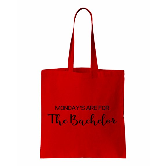 Monday's Are For The Bachelor, The Bachelor Cotton Canvas Re-Usable Shopping & Carry-All Tote Bag