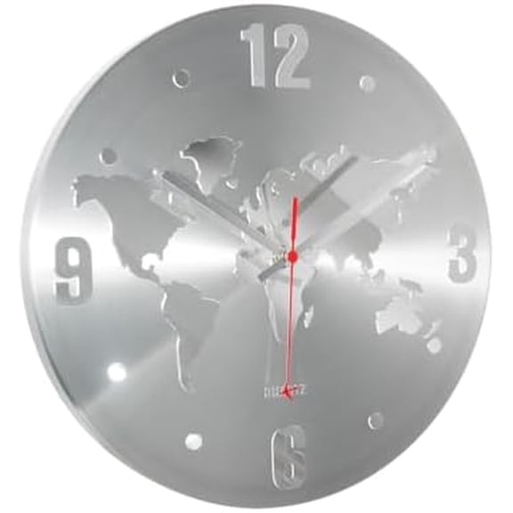 Monde World Map Wall Clock$$Home Decor, Kitchen, & Other