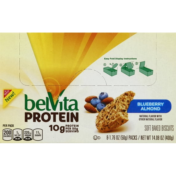 Mondelez BelVita Protein Soft Baked Biscuits, 8 ea