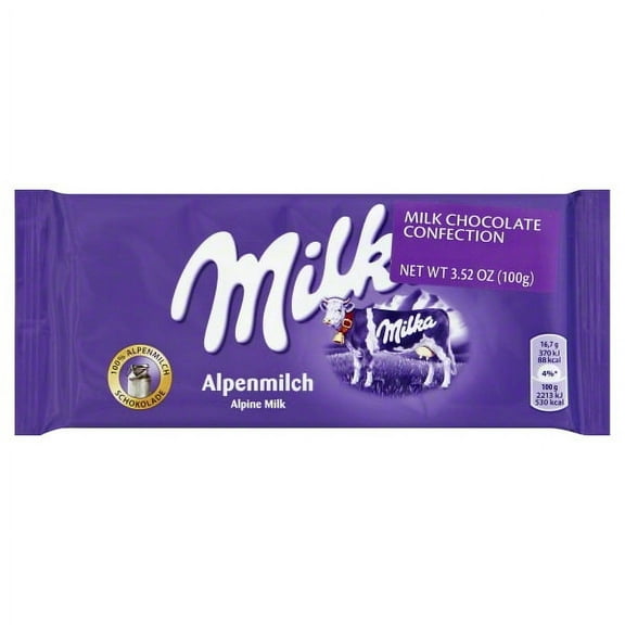 Mondelez Milka Milk Chocolate Confection, 3.52 oz