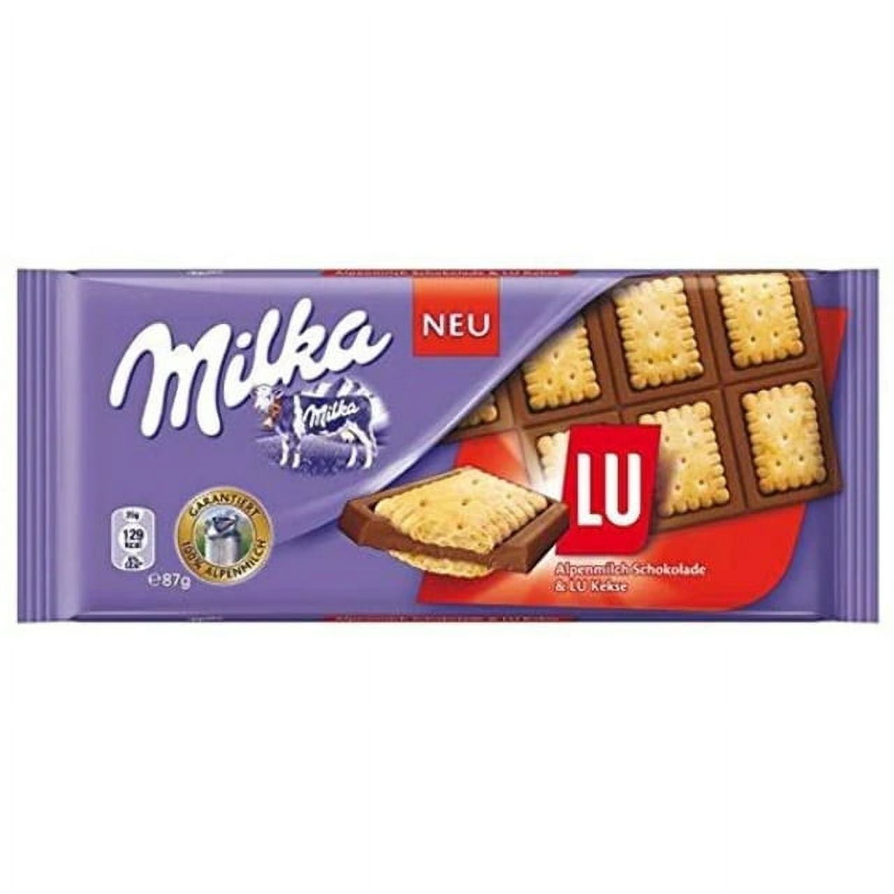 Milka Chocolate Bar with Lu Biscuits