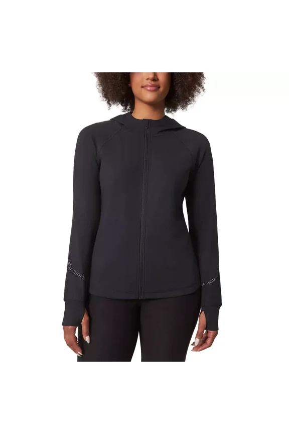 Ladies' Active Jacket with Hood, Black, X-Large