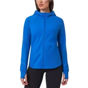 Mondetta Ladies Active Jacket with Hood, Blue, Large