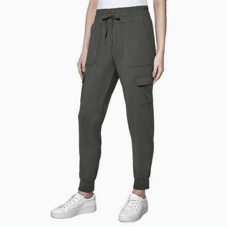 Mondetta Ladies' Cargo Pocket Jogger with Side Pockets, Gray Volcanic Ash  Large 