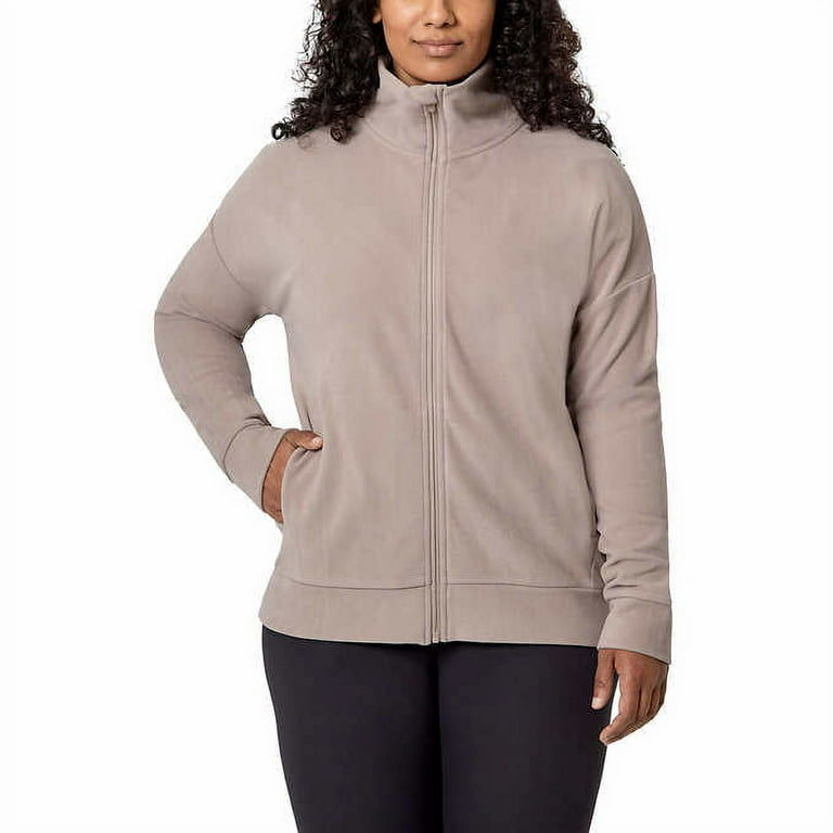 Mondetta Ladies' Cozy Full Zip Jacket Size: Small, Color: Beige (Taupe)