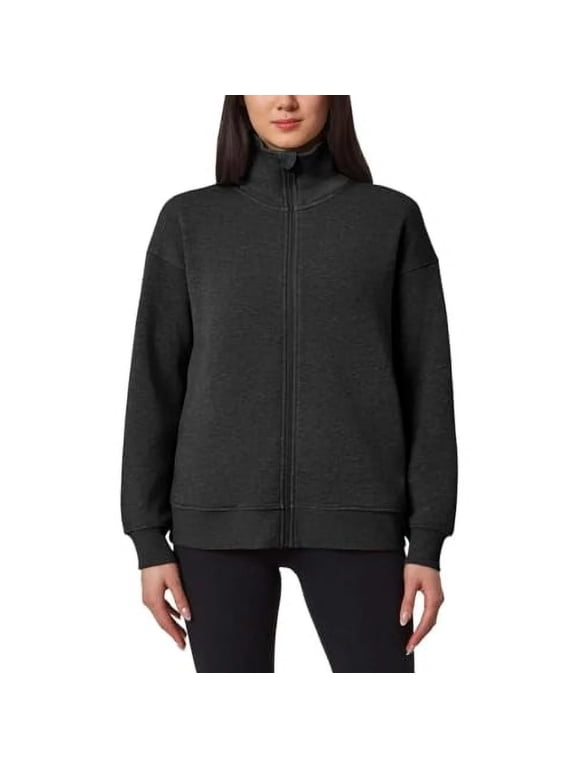 Ladies' Fleece Full-Zip Jacket, Black, Medium